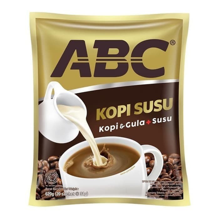 Jual ABC Kopi Susu ( kopi dan gula+susu ) 31 Gr X 20