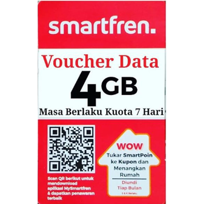 Jual VOUCHER DATA SMARTFEN 4GB / KUOTA / INTERNET / MURAH ...