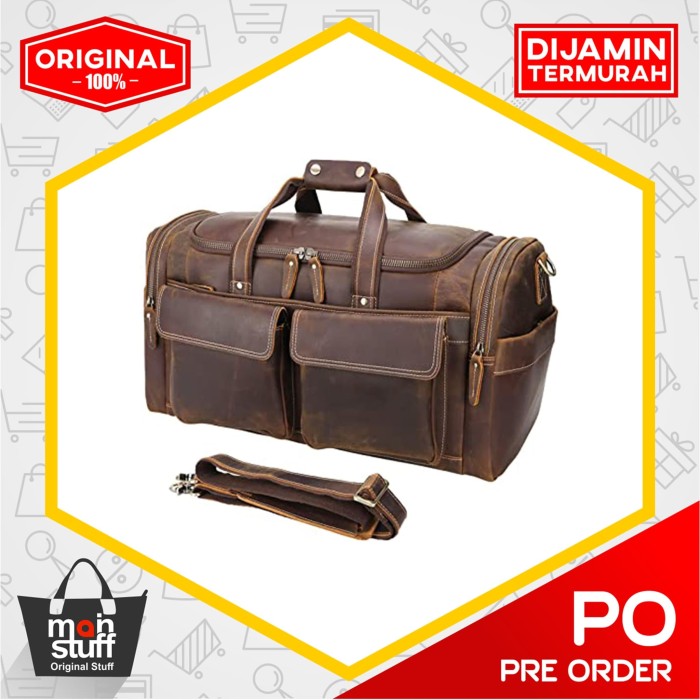 buffalo leather duffle bag