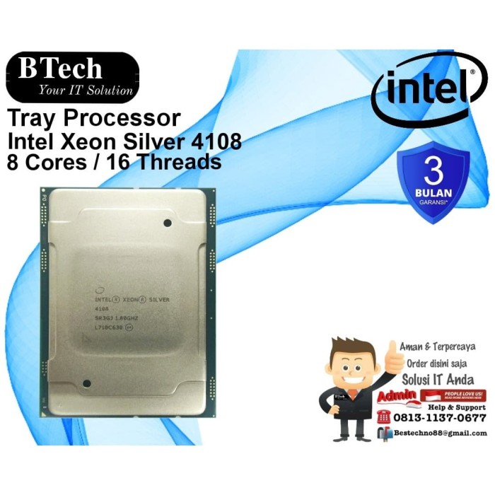 Jual Tray Processor Intel Xeon Silver 4108 8 Cores / 16 Threads ...