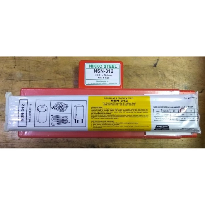 Jual Kawat Las NIKKO STEEL NSN-312 Diameter 2,6mm - AWS