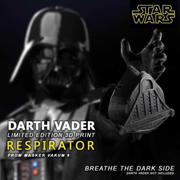 Jual Starwars Darth Vader Limited Edition 3D Print Respirator Masker ...