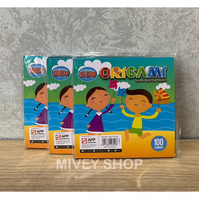 Jual Kertas Lipat Origami Sidu  12x12 cm isi 100 Lembar 