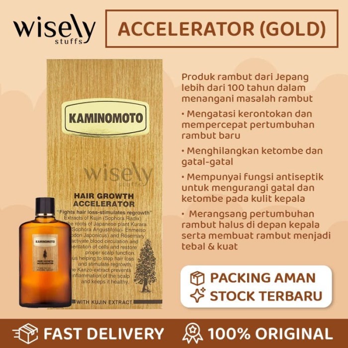 Jual Kaminomoto Hair Growth Accelerator GOLD serum rambut Hair Tonic