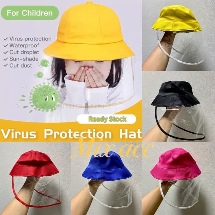 Jual C22 Topi  Face Shield Kids APD faceshield topi  