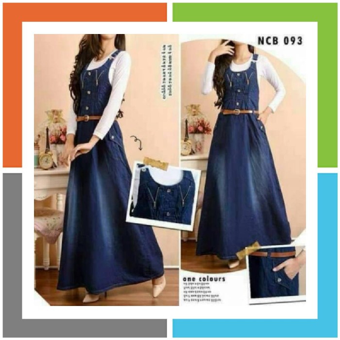 Jual EG718 rok  kodok  Overall 093 bahan jeans  sudah 