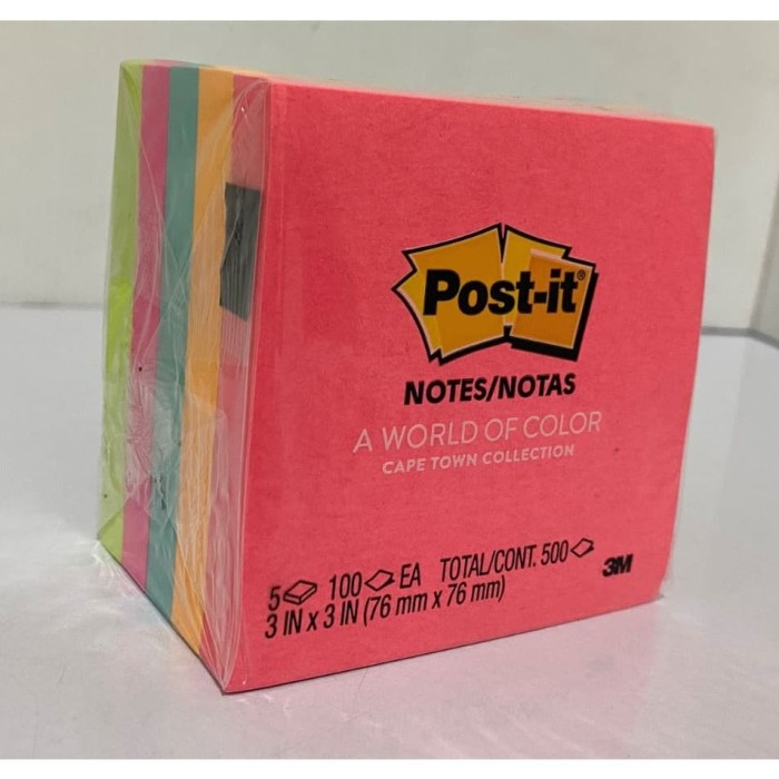 Jual Sticky Note Post it 3M 654 Warna 76 x 76mm (654PK