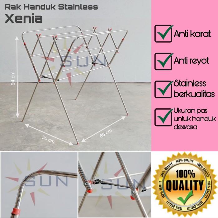 Jual Jemuran Handuk Stainless 80 cm Xenia - Kota    Bandung