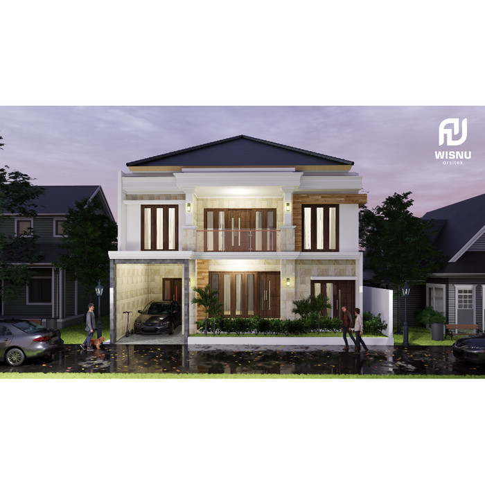 Jual Produk Jadi Desain Rumah Minimalis 2 Lantai Ukuran 12 X 13 Meter Kab Kediri Sannur Arsitek Tokopedia