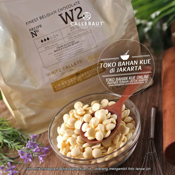 Jual Callebaut W2 WHITE 100gr Chocolate Couverture 28 Jual Callebaut W2 WHITE 100gr Chocolate Couverture 28