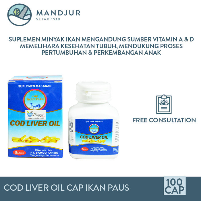 Jual Cod Liver Oil Cap Ikan Paus Suplemen Minyak Ikan Jakarta Pusat Moermer Tokopedia