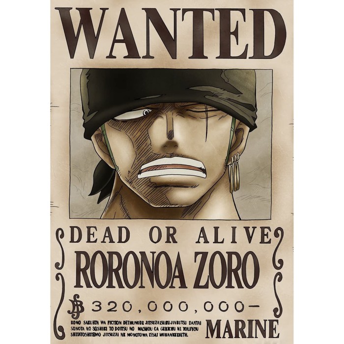 26+ One Piece Roronoa Zoro Wanted Poster Pictures