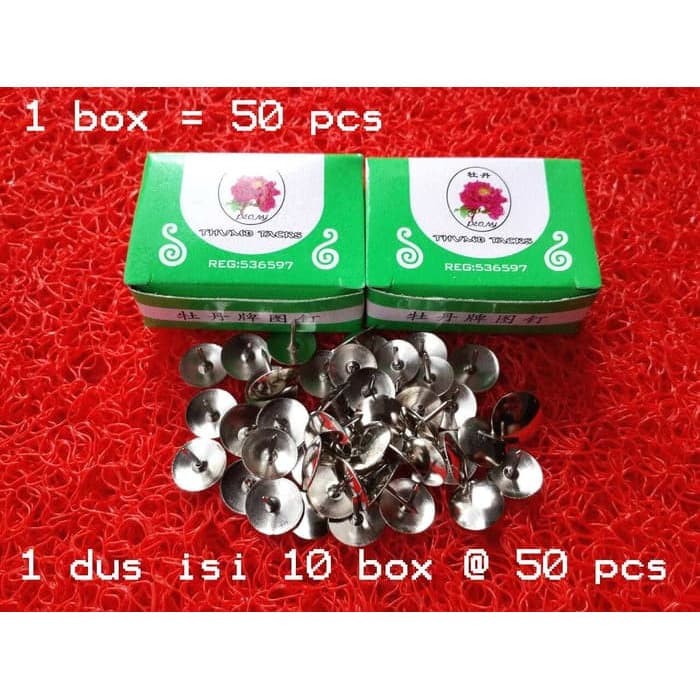 Jual Paku Payung / Thumb Tacks 1 box isi 50 pc - Kab. Sidoarjo - Jati