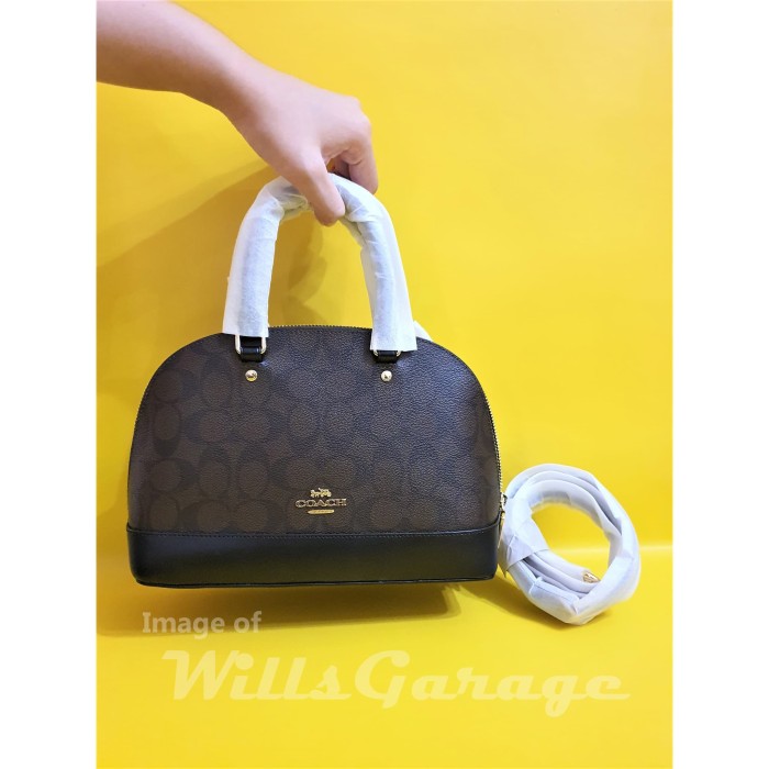 coach mini sierra satchel black