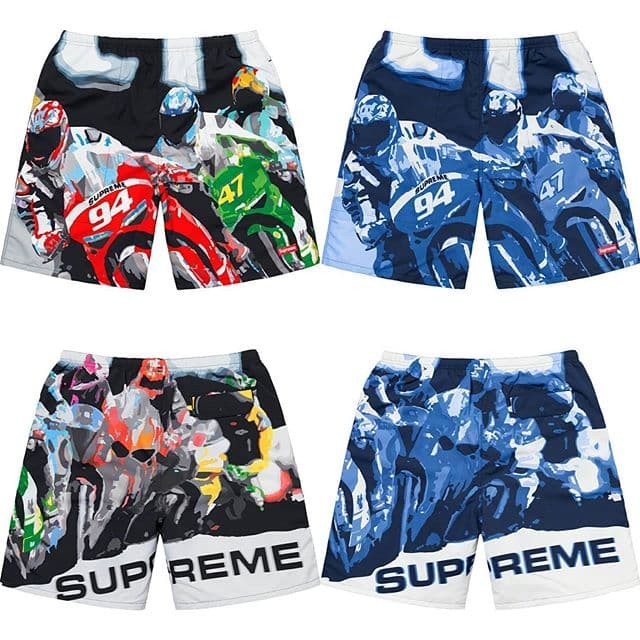 supreme racing water shorts