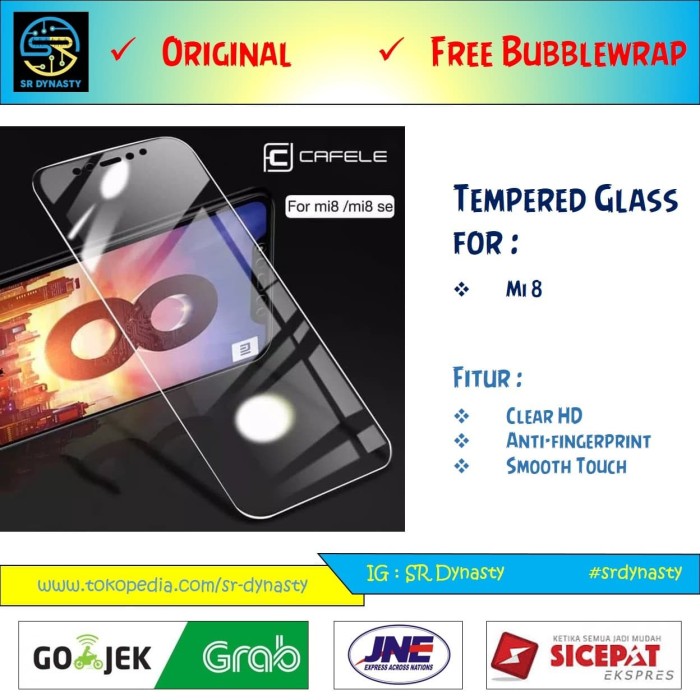 Jual Tempered Glass CAFELE Xiaomi Mi8 Mi 8 - Jakarta Utara