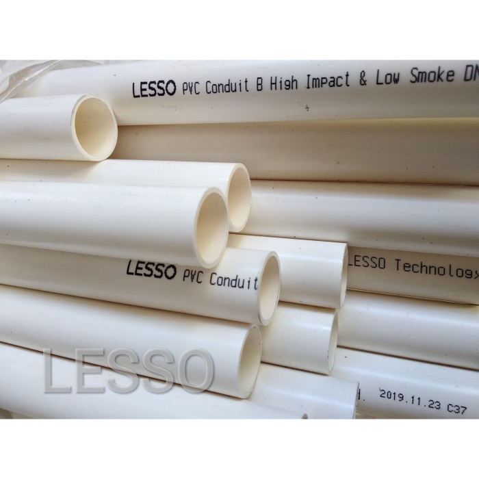 Jual Pipa PVC Conduit LESSO 20mm 2.9meter 1/2 Fitting Listrik Kabel PLN ...