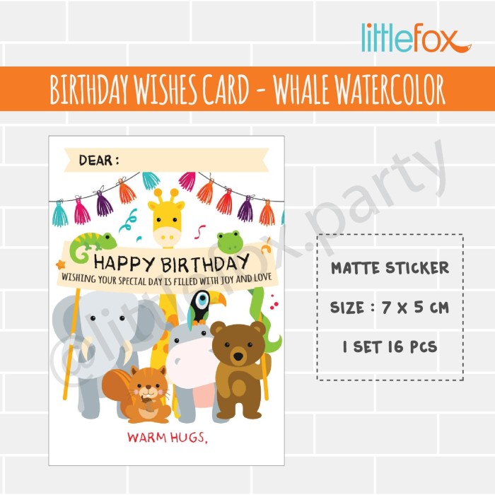 Jual Birthday Card Wishes Kartu Ucapan Ulang  Tahun  