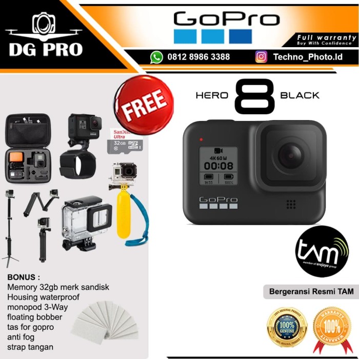 Jual GoPro HERO8 Black - GoPro HERO 8 Black PAKET 32GB