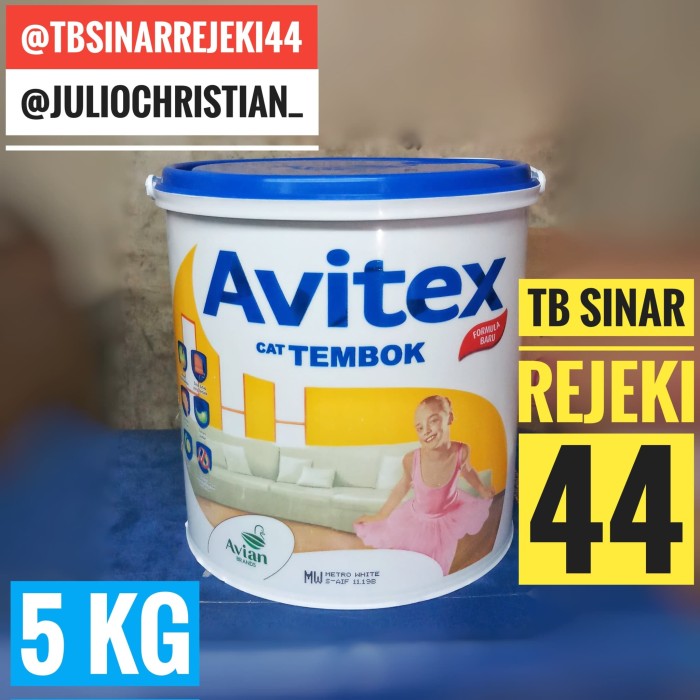 Jual Cat  AVITEX 5KG Galon 5  KG  Tembok  Interior Plafon 