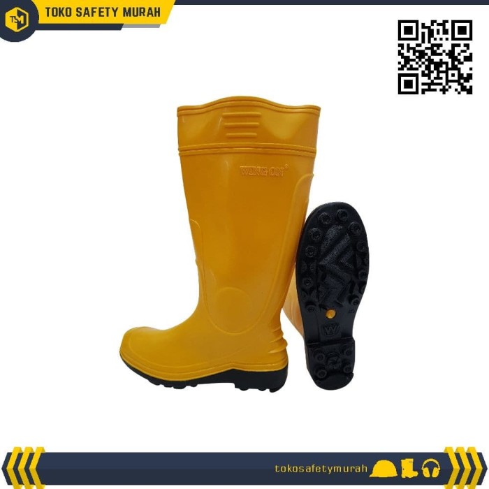 Jual Sepatu  Boot  Wing On Karet  Kuning Tinggi Jakarta  