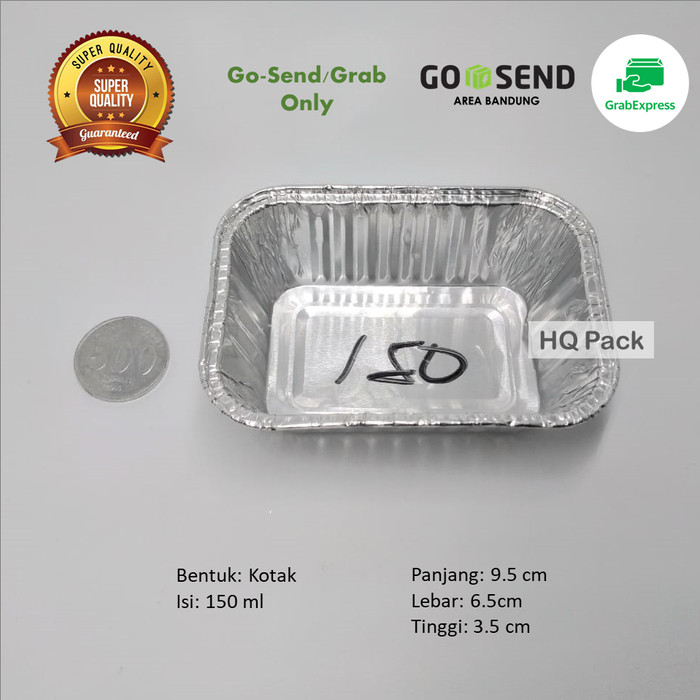 Jual Alumunium foil cup kotak 150/BX 984519 macaroni schotel lasagna