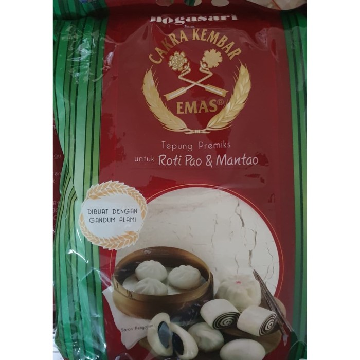 Jual CAKRA KEMBAR EMAS Tepung Terigu untuk Roti Pao dan ...