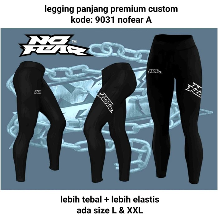 Jual Legging olahraga Premium 9031 NO FEAR A manset celana  