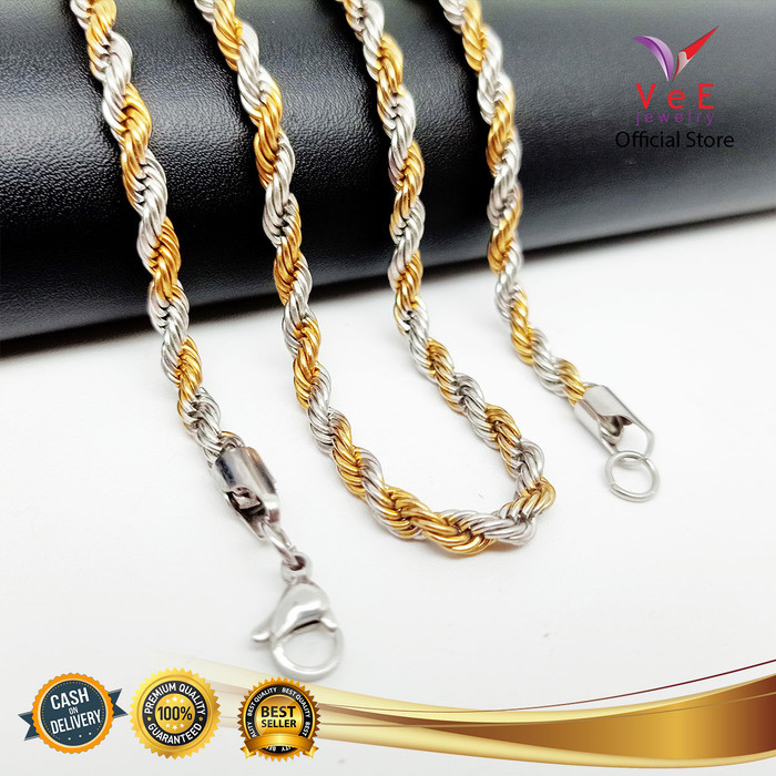 Promo Kalung  Titanium Asli Tambang  Kombinasi 70cm VeE 