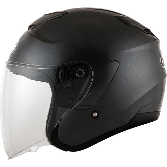 Jual HELM  KYT KYOTO SOLID BLACK DOFF HALF FACE SINGLE 