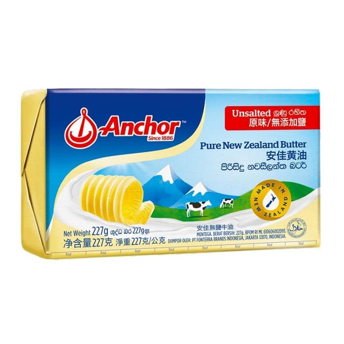 Jual Anchor Butter Unsalted kemasan 227 gr - Kota