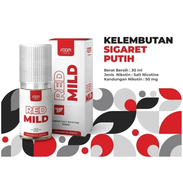 Jual Foom Red Mild Salt Nic Cigarette Series 30ML - 100% Authentic