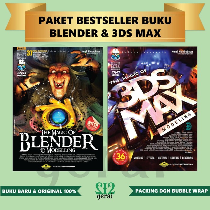 Jual Paket BESTSELLER Original Buku  Animasi  3D Blender  3D 