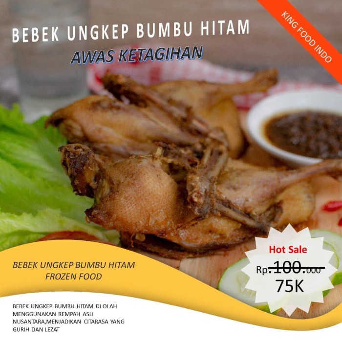 Jual BEBEK GORENG MADURA BUMBU HITAM SIAP SAJI FROZEN FOOD ...