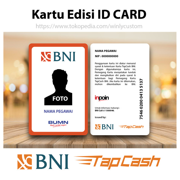 Jual E Money Emoney Etoll Bni Id Card Bni Tapcash Kartu Nama 2 Sisi Jakarta Barat Winly Custom Tokopedia