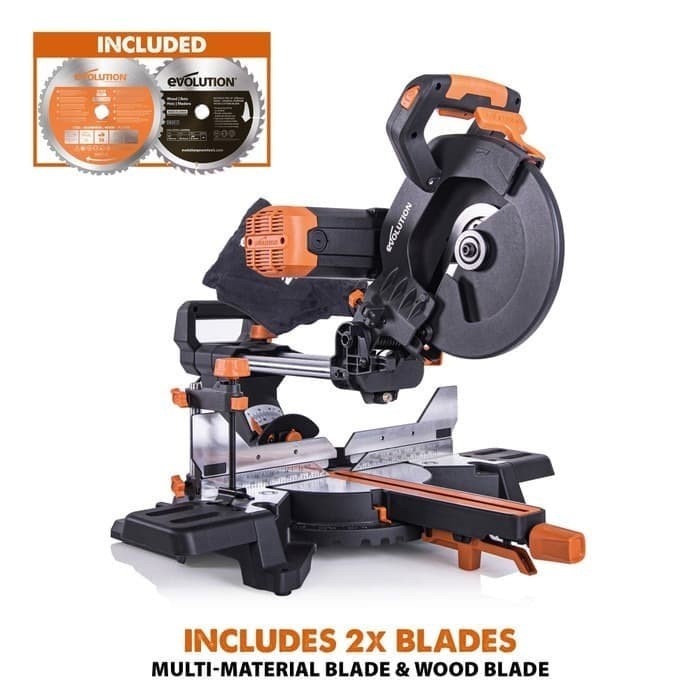 Jual Evolution Sliding Miter Saw Double Bevel R255SMSDB Plus Kota