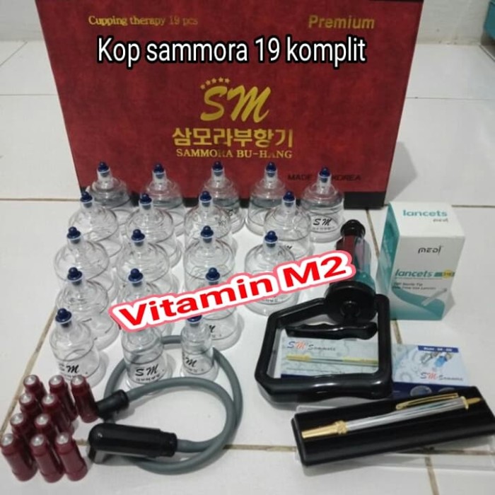 Foto Produk Kop sammora 19 komplit pen stainless + jarum lancet.. alat bekam dari Vitamin M2