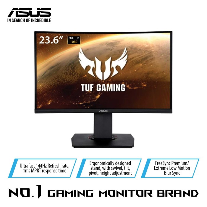 Jual ASUS TUF Gaming VG24VQ Curved Gaming Monitor 23.6