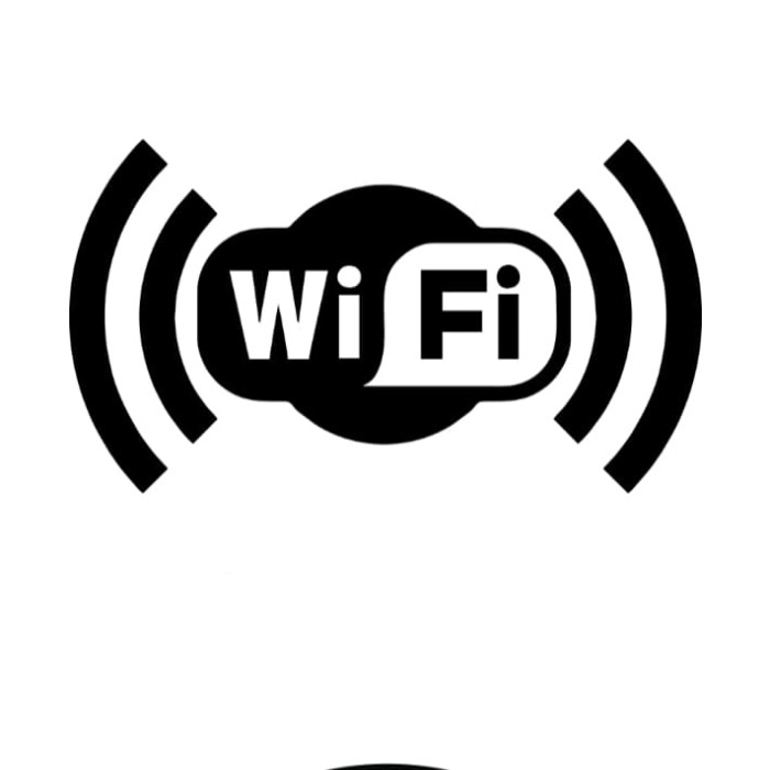 Jual Cutting Sticker Stiker Logo WIFI Stiker Kaca Mobil Rumah Toko