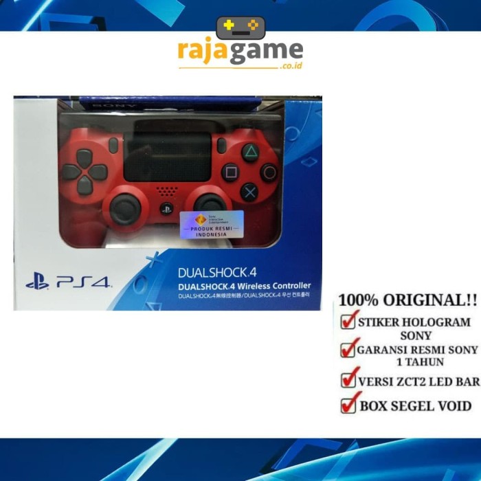jual joystick ps4 dualshock 4 magma red sony indonesia jakarta pusat rajagame indonesia tokopedia