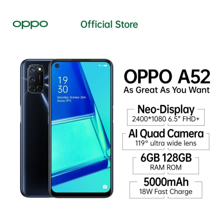 Jual Oppo A52 - 6/128 GB - Garansi Resmi - Kab. Bantul