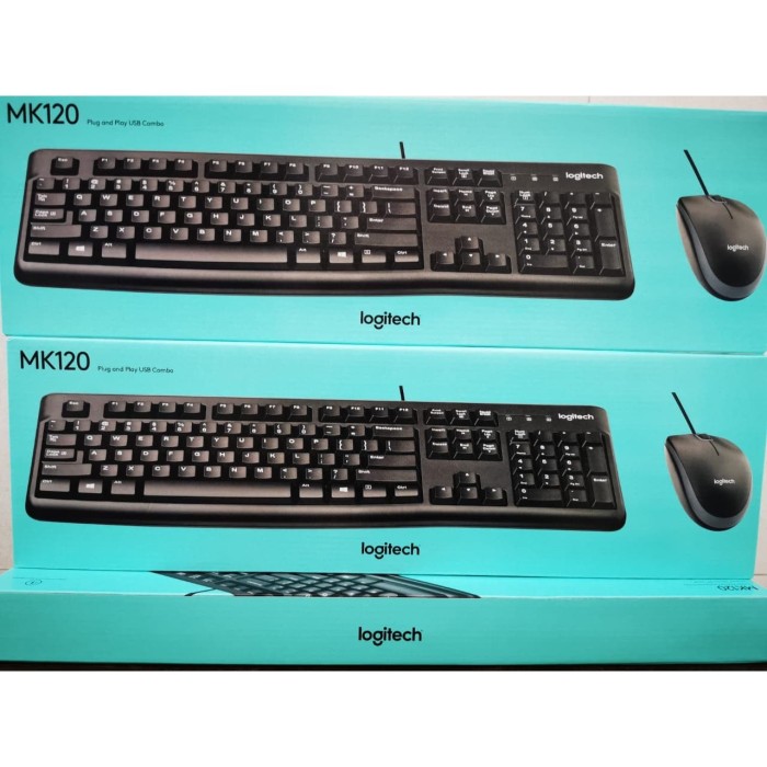 Jual LOGITECH MK120 KEYBOARD+MOUSE COMBO USB ORIGINAL Kota Surabaya