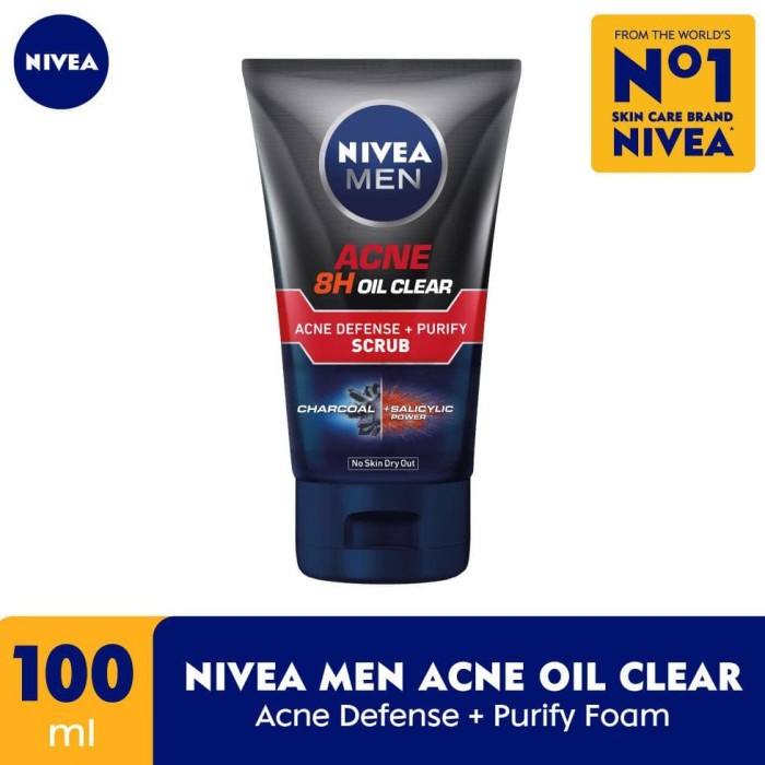 nivea men acne control brightening mud scrub