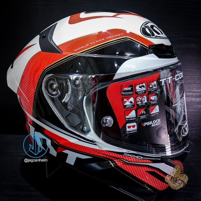 Jual KYT  HELM  TT  COURSE  GRAND PRIX RED BLUE TTCOURSE 