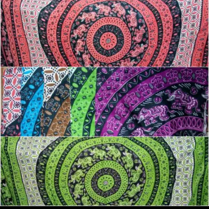 Jual kain pantai Bali motif gajah random - Jakarta Barat