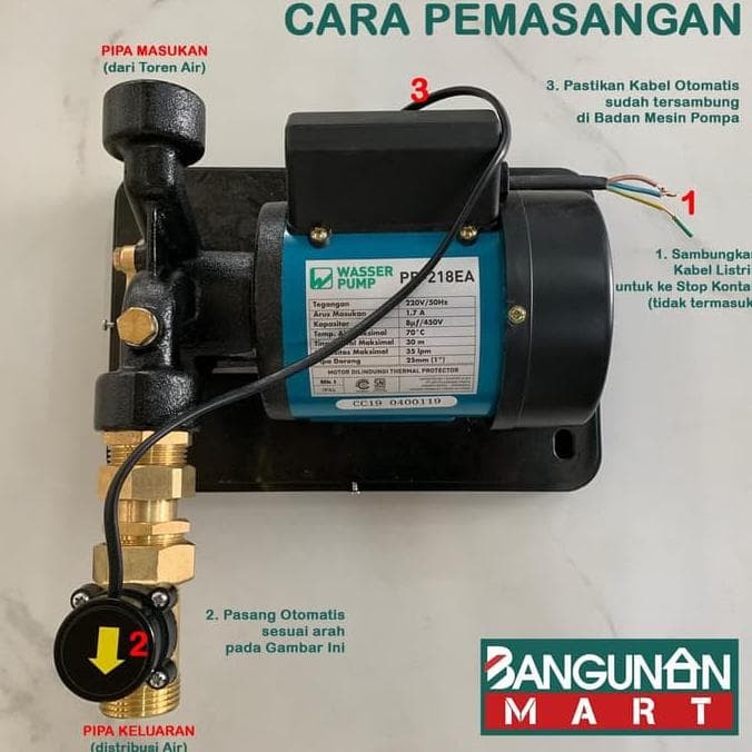 jual best seller promo pompa air dorong booster wasser pb 218 ea model baru jakarta barat dorraajibae tokopedia