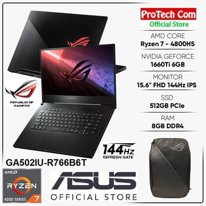 Promo ASUS  ROG ZEPHYRUS G15 GA502IU R766B6T R7 4800HS 8GB 