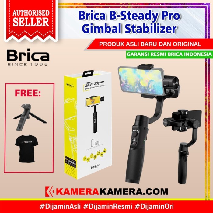 Jual Gimbal Stabilizer Brica BSteady Bsteady PRO 3 Axis HP + kaos+