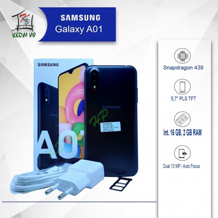 Jual SAMSUNG GALAXY A01 2/16GB RAM 2GB ROM 16GB GARANSI