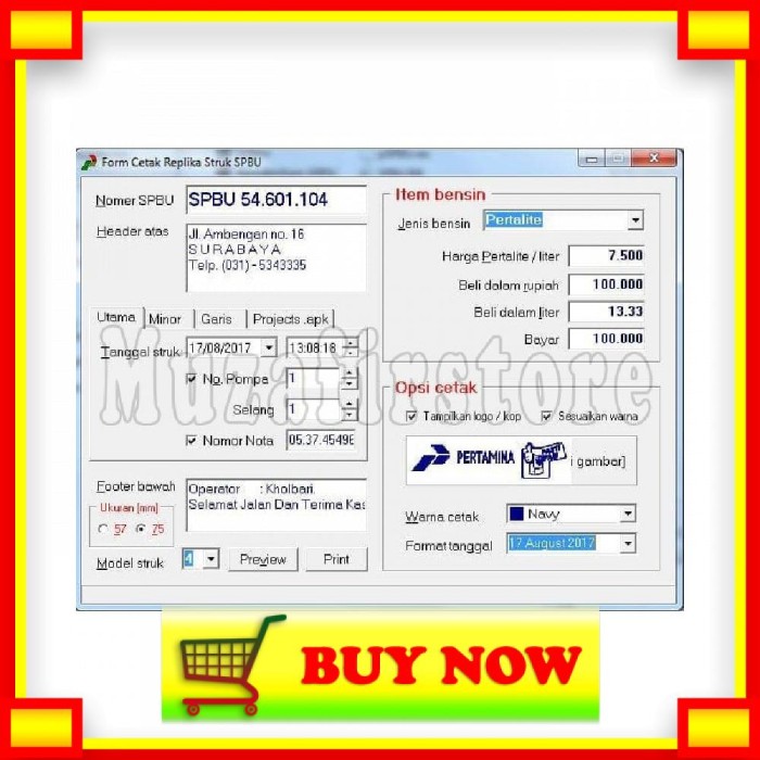 Download Struk Spbu Excel